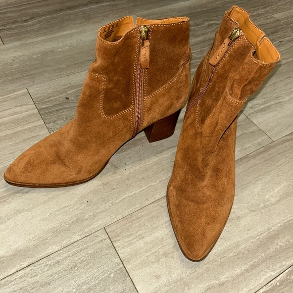 Suede Franco Sarto ankle booties size 9.5 - Picture 2 of 4